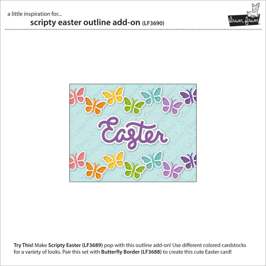 Lawn Fawn - Scripty Easter outline add-on - Stand alone Stanzen