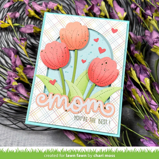 Lawn Fawn - Scripty Mom outline add-on - Stand alone Stanzen