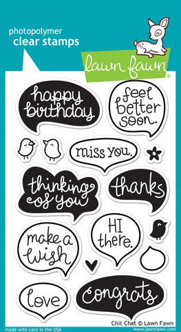 clear stamps lawn fawn Chit Chat für scrapbooking & cardmakings