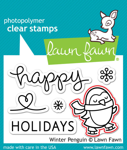 lawn fawn lawn cuts die winter penguin