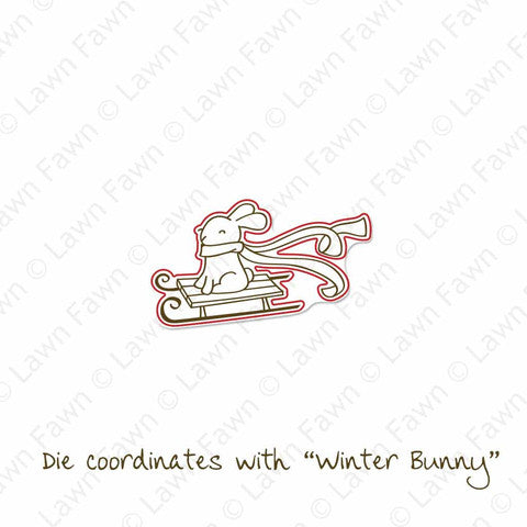 lawn fawn - lawn cuts - winter bunny