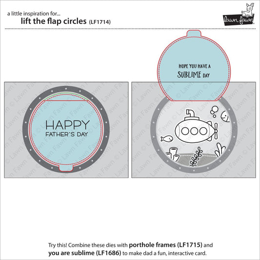 Lawn Fawn - Lift The Flap Circles - Stanzen