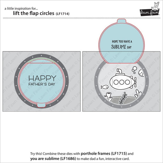 Lawn Fawn - Lift The Flap Circles - Stanzen