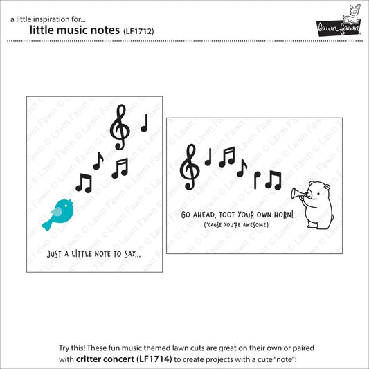 Lawn Fawn - Little Music Notes - Stanzen
