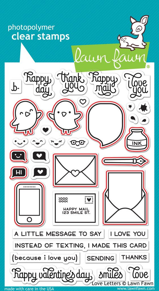 Lawn Fawn - Love Letters - Cuts