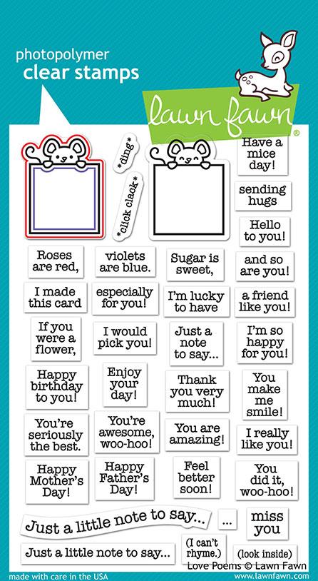 Lawn Fawn love poems Stanzen