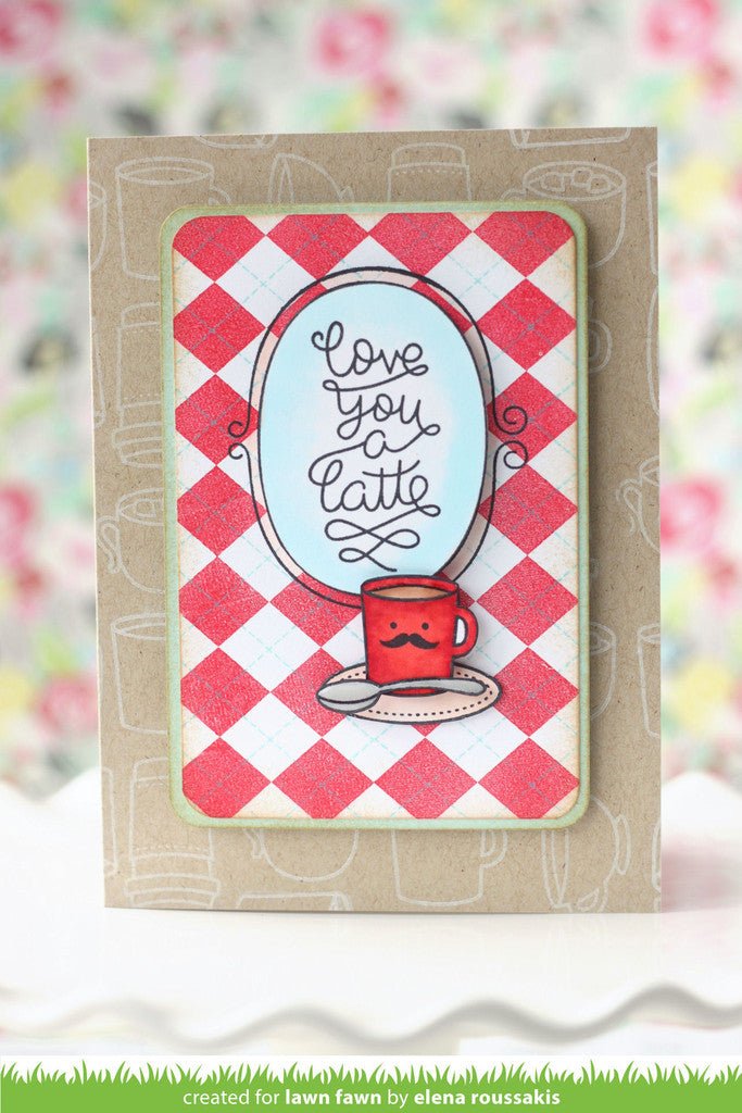lawn fawn clear stamps love you a latte