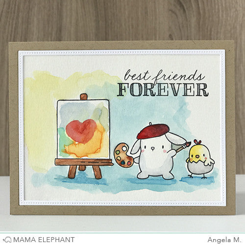 Mama Elephant - Lil' Painters - Clear Stamp Set 4x6