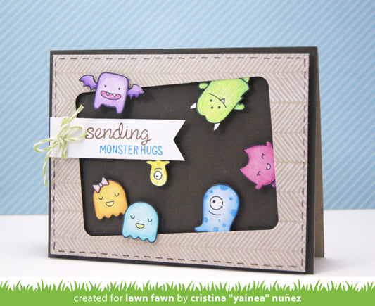 lawn fawn clear stamps monster mash
