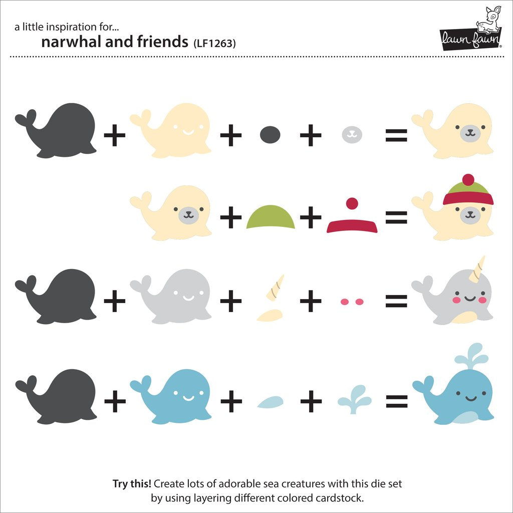 Lawn Fawn - Narwhal And Friends - Cuts