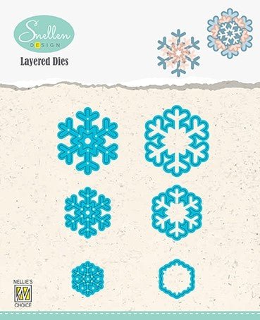 Nellies Choice - Layered Snowflakes 02 - Stand alone Stanze