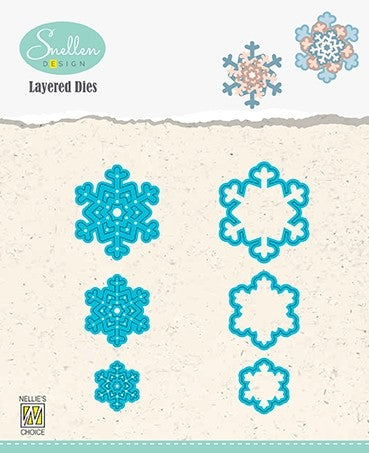Nellies Choice - Layered Snowflakes 05 - Stand alone Stanze