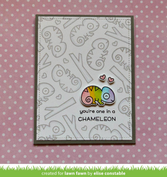 Lawn Fawn - One In A Chameleon - Clear Stamps 2x3