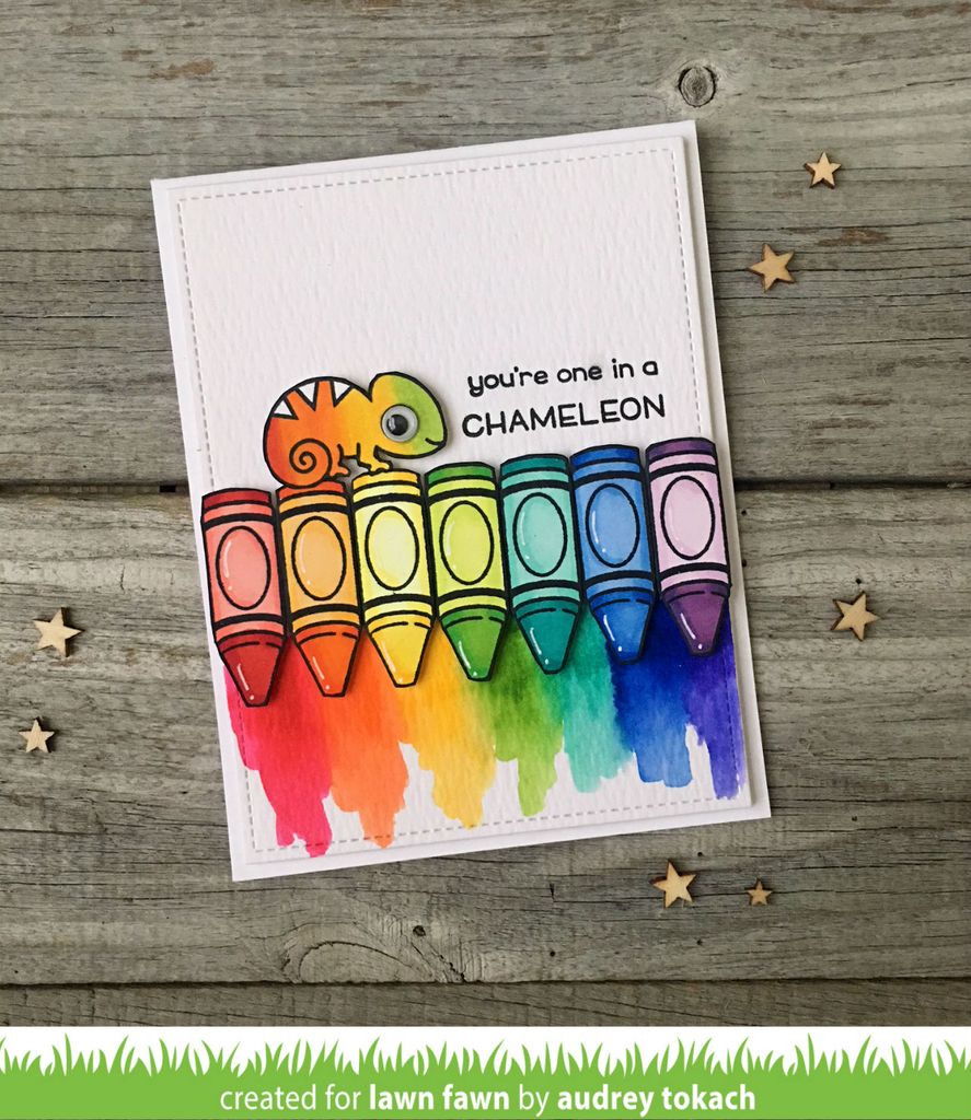 Lawn Fawn - One In A Chameleon - Clear Stamps 2x3