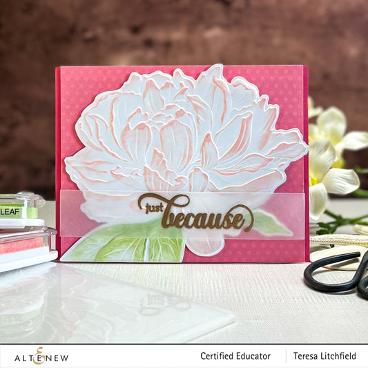 Altenew - 3D Embossing Folder - Peony Sunshine