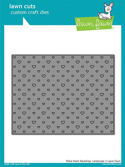 Lawn Fawn - Polka Heart Backdrop: Landscape - Stanze