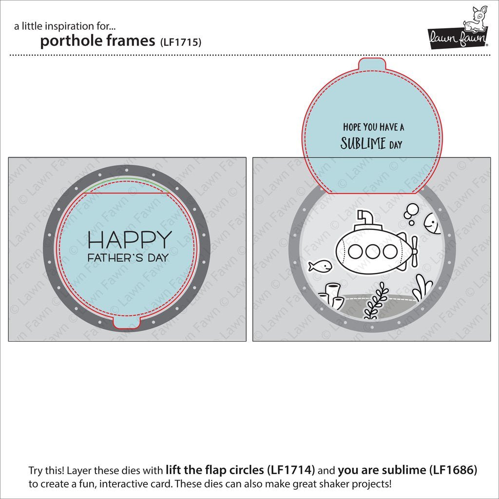 Lawn Fawn - Porthole Frames - Stanzen