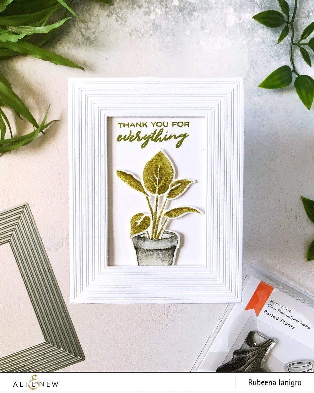 Altenew - Potted Plants - Clear Stamp 6x8