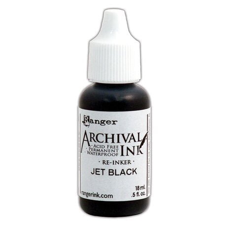 Ranger - Archival Ink Re-Inkers - Jet Black 18ml
