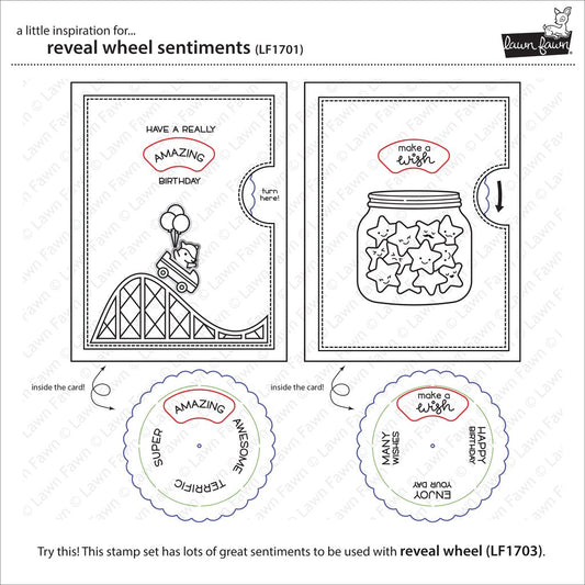 Lawn Fawn - Reveal Wheel Sentiments - Clear Stamps 4x6