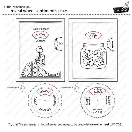 Lawn Fawn - Reveal Wheel Sentiments - Clear Stamps 4x6