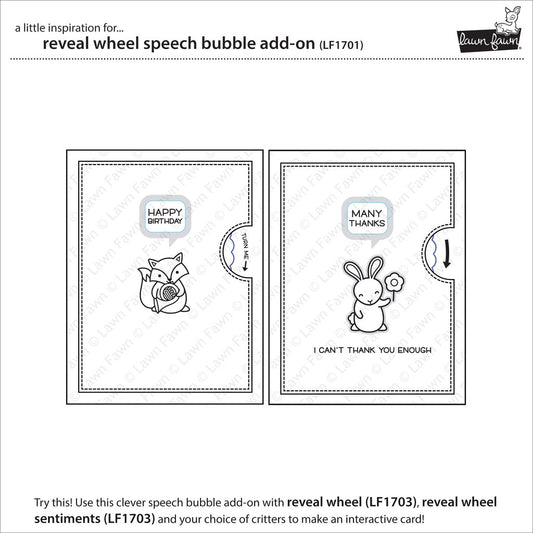 Lawn Fawn - Reveal Wheel Speech Bubble Add-On - Stanze