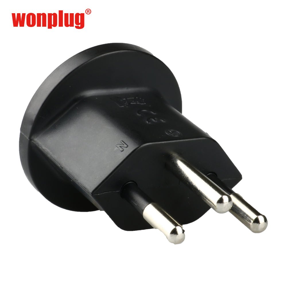 Stecker Adapter EU-CH Permanent schwarz