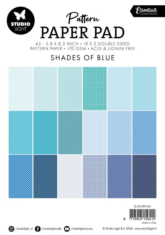 Shades Of Blue Essentials A5 Pattern Paper Pad