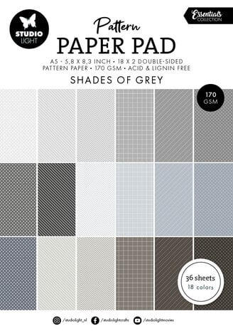 Shades Of Grey A5 Pattern Paper Pad