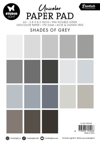 Shades Of Grey A5 Unicolor Paper Pad