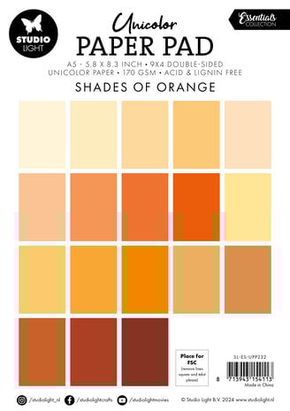 Shades Of Orange A5 Paper Pad