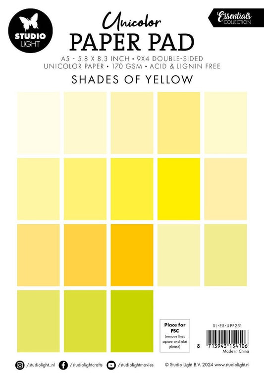 Shades Of Yellow A5 Paper Pad