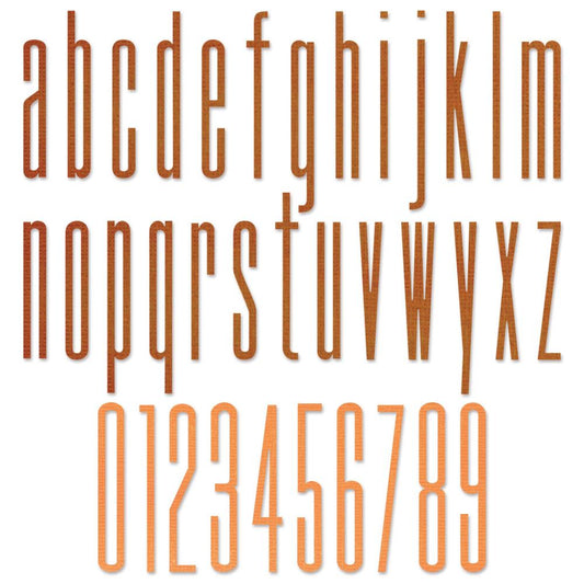 Sizzix Thinlits By Tim Holtz - Alphanumeric Stretch Lower & Numbers - Stand Alone Stanzen