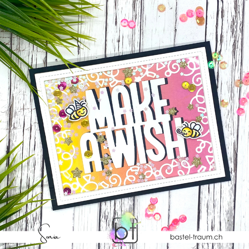 Lawn Fawn - Giant make a wish - Stand alone Stanzschablone