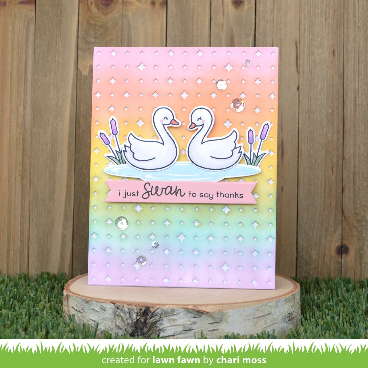 Lawn Fawn - sparkle backdrop - Stanzen