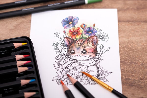 Studio Light Aquarellfarbstifte – 12er Set Watercolor Pencils in Künstlerqualität (SL-CO-PENC03)