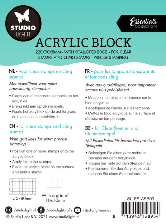Studio Light - Acrylic Stamp Block 50x80cm
