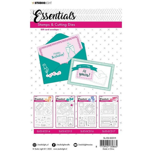 Studio Light - Essentials Stanzschablone + Stempel Gift Card Envelope