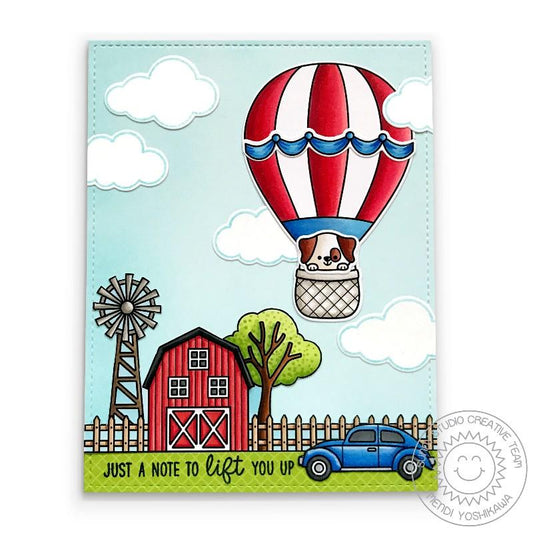 Sunny Studio Balloon Rides Clear Stamp Set 4x6