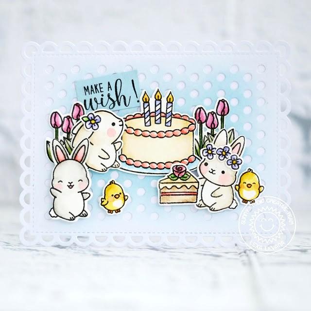Sunny Studio - Chubby Bunny - Clear Stamp Set 4x6