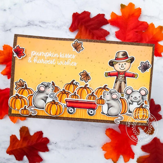 Sunny Studio Harvest Mice Clear Stamps 4x6