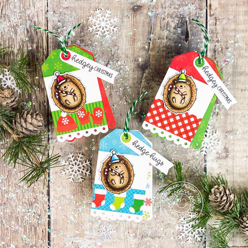 Sunny Studio - Hedgey Holidays - Clear Stamps 2x3
