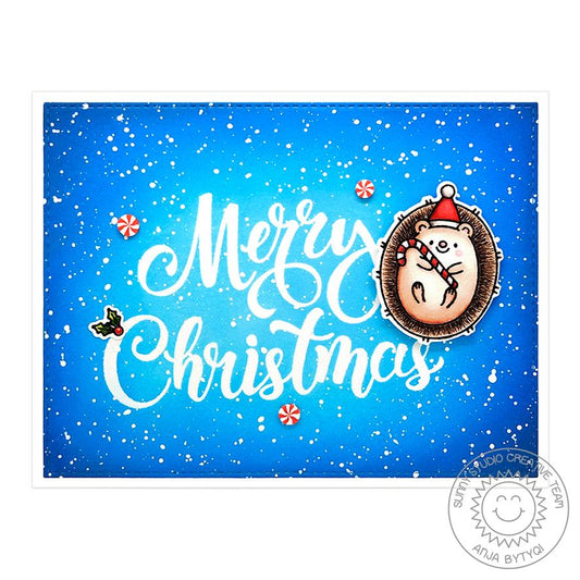 Sunny Studio Hedgey Holidays Clear Stamps 2x3