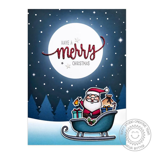 Sunny Studio - Santa Claus Lane - Clear Stamps 4x6