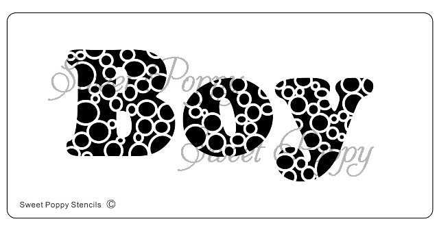 Sweet Poppy - Schablone - Boy Bubbles