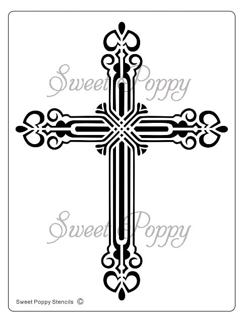 Sweet Poppy - Schablone - Cross