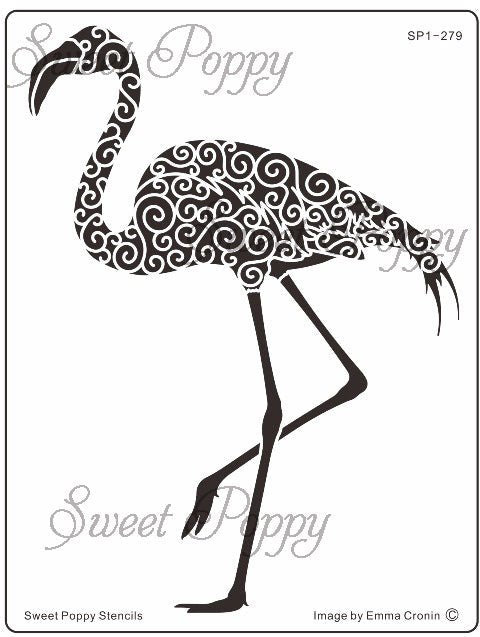 Sweet Poppy - Schablone - Flamingo