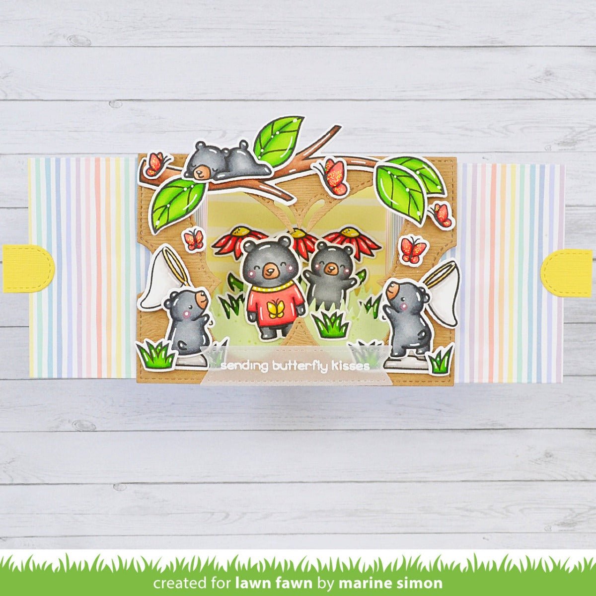 Lawn Fawn Ta-da! Diorama! Simple hillside and grassy inserts Stand alone Stanzschablone