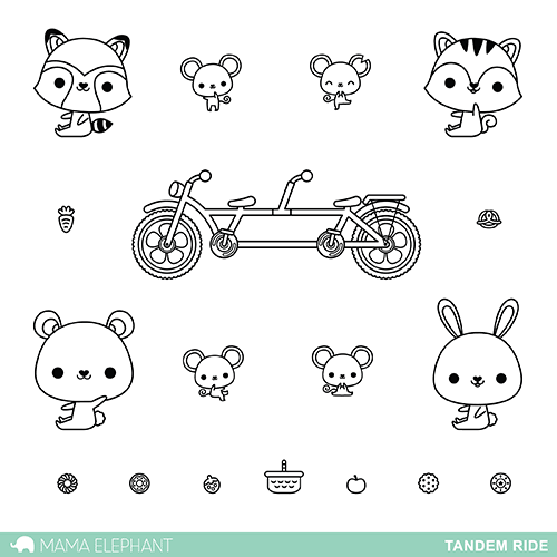 Mama Elephant - Stempelset 4x6" - Tandem Ride