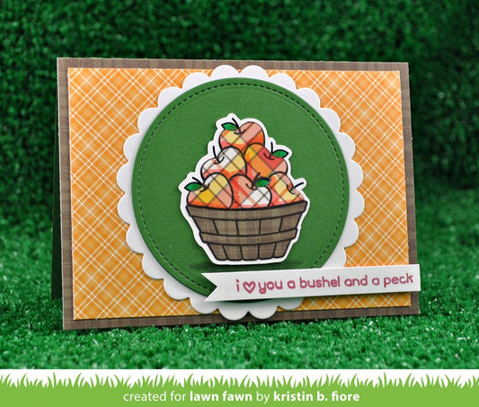 Lawn Fawn - Thanks A Bushel - Clear Stamp 3x4
